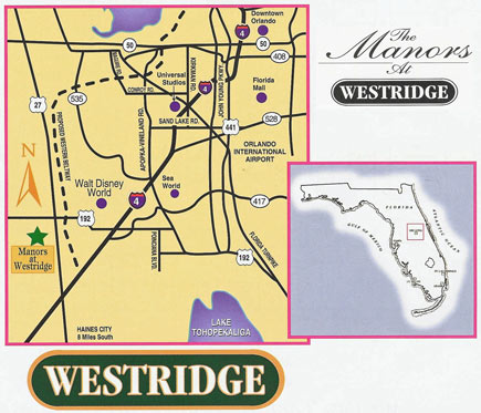 Manors at Westridge davenport Florida Location Map