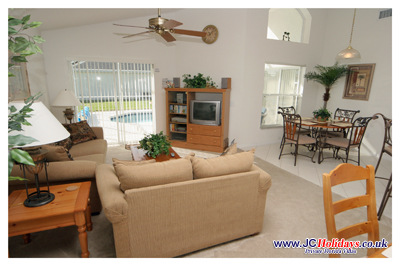 JCHolidays Orlando Pool Villa Great Room